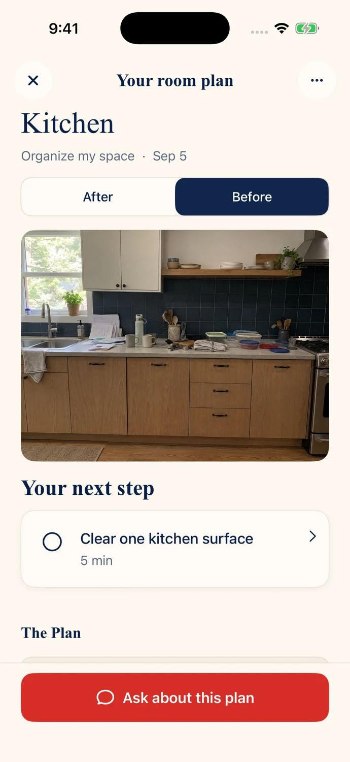 Declutter app screen supporting the best decluttering app guide